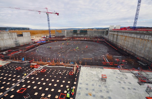 Rock bottom. Work on the circular foundations for the ITER fusion reactor was halted last June following disputes over the design. Construction did not begin again for 8 months.